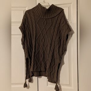 Sonoma Olive Turtleneck Poncho Shawl